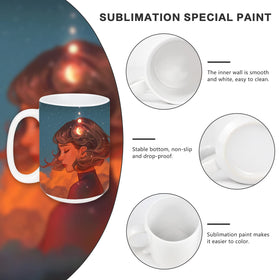MAIKESUB coating-detail mug exhibits durable matte finish for printing