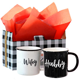 MAINEVENT Wifey Hubby mugs used daily for tea or coffee rituals.