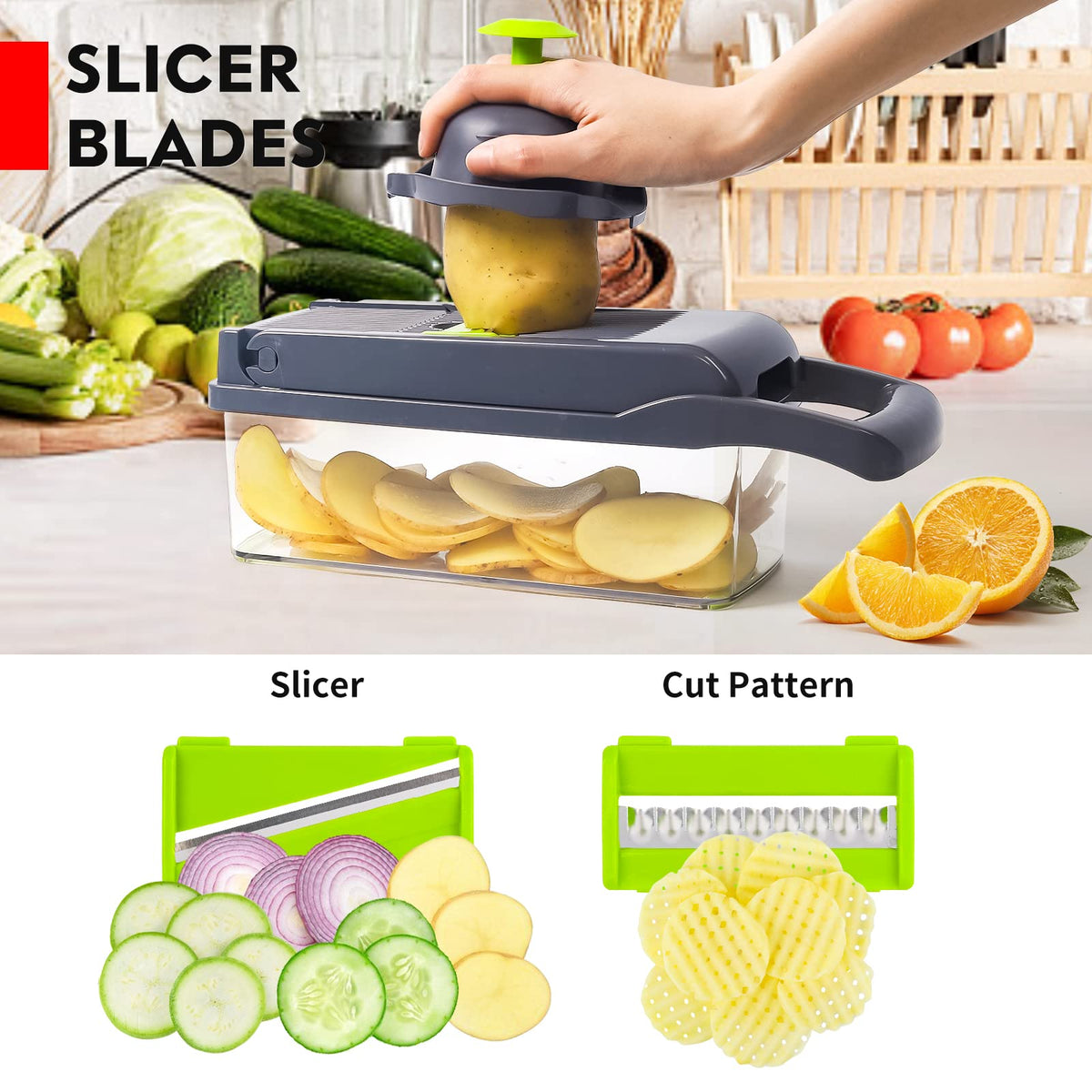 MAIPOR rust-resistant stainless steel blades stay sharp for crisp cuts.