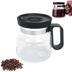 MaiQidd coffee pot mug with clear glass and lid for hot beverages