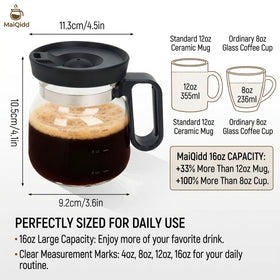 MaiQidd 16oz mug with measurement markings for precise pours