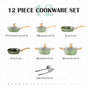 MAISON ARTS 5qt casserole with lid for family-sized dishes