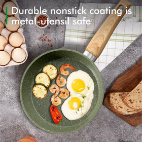 MAISON ARTS deep fry pan with lid for versatile frying and simmering