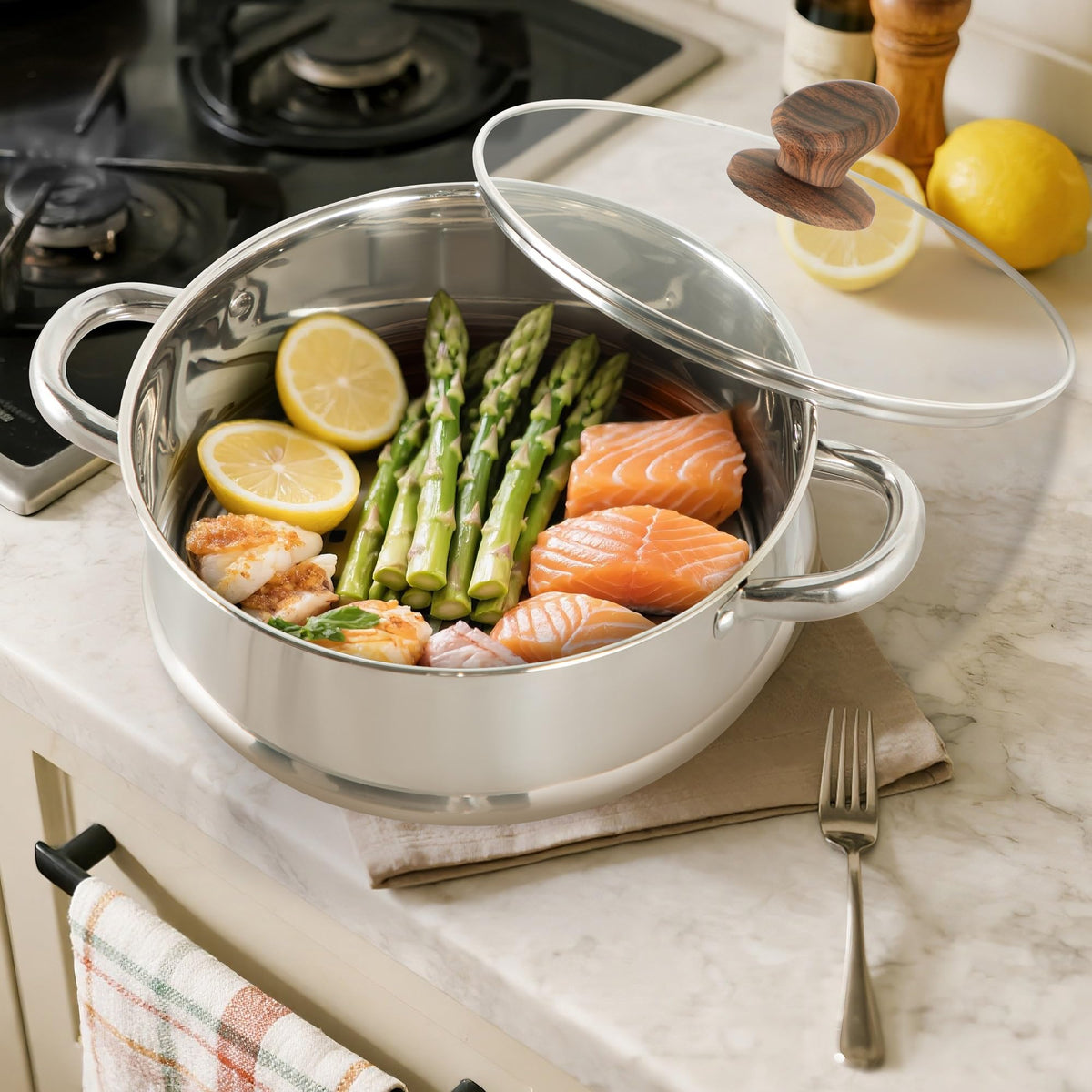 MAISON ARTS silicone utensils included for safe nonstick use and convenient cooking.