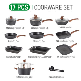 MAISON ARTS square fry pans highlight versatile shapes for searing and sautéing.
