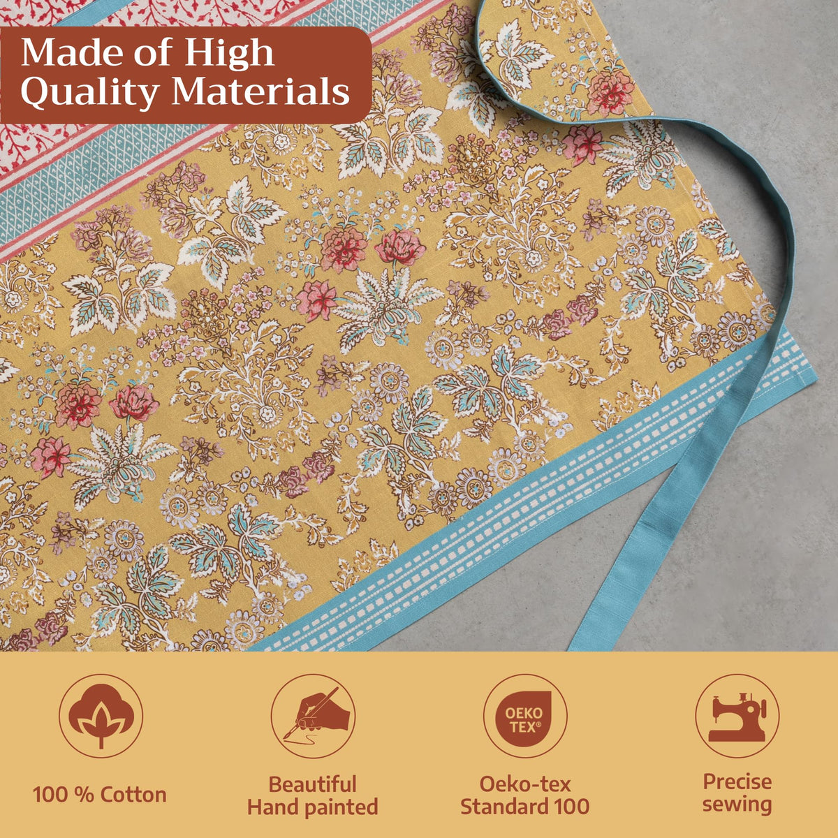 Maison d'Hermine 27.5 by 31.5 inch apron providing full coverage for daily wear.
