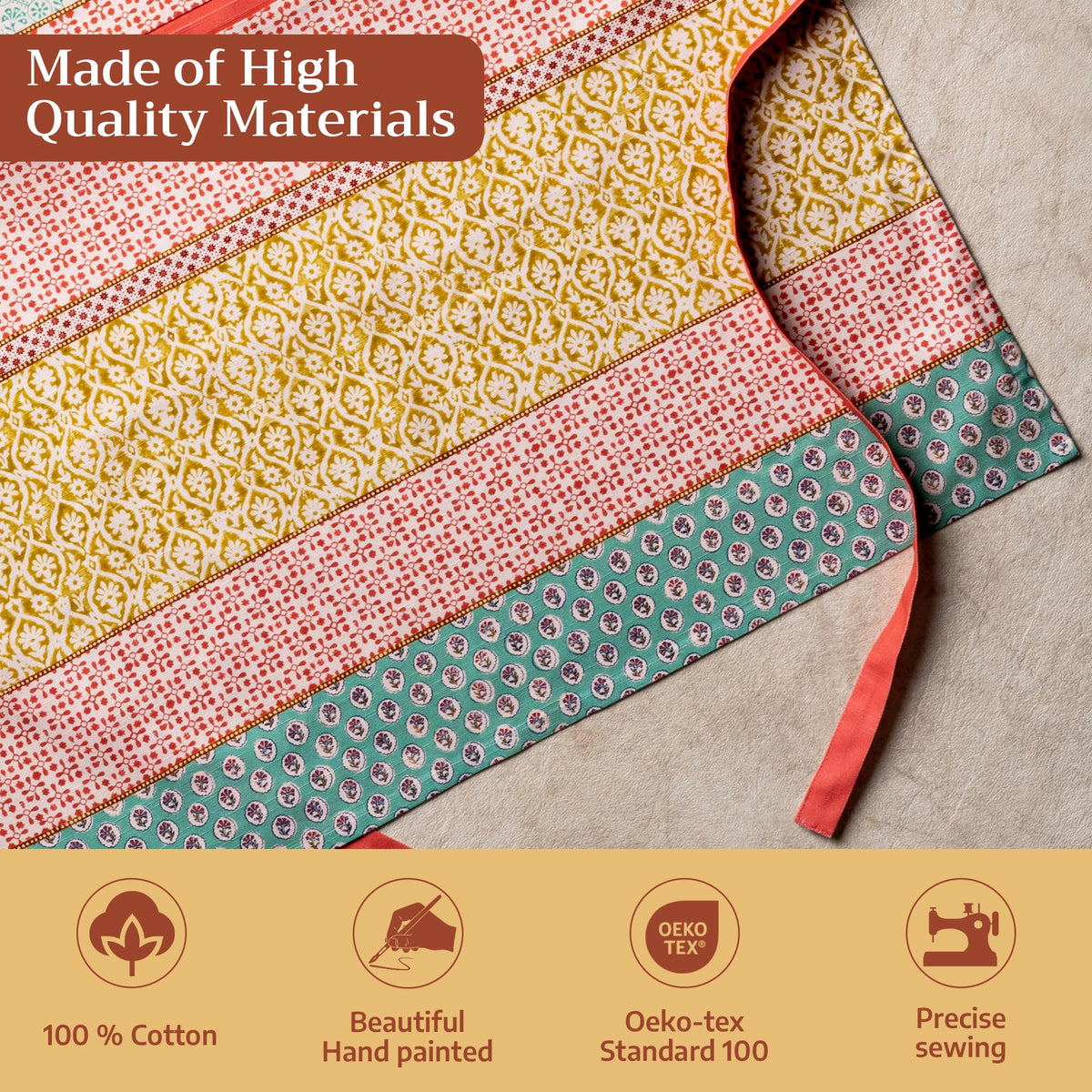 Maison d' Hermine apron adjustable neck strap for secure, comfortable fit.