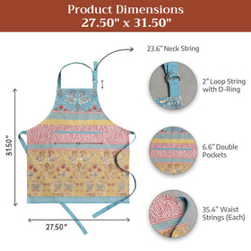 Maison d'Hermine machine-washable apron keeps color and softness after washing.