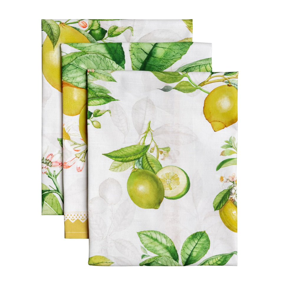 Maison d'Hermine towels folded on display, absorbent cotton for daily kitchen tasks