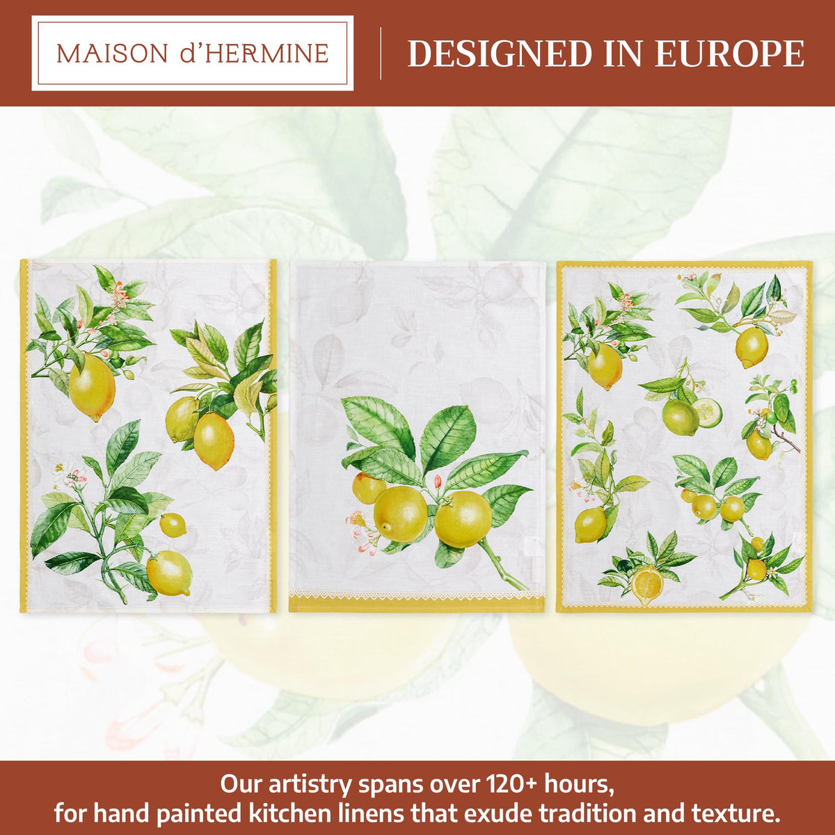 Maison d'Hermine towels with hanging loop, easy to dry and store