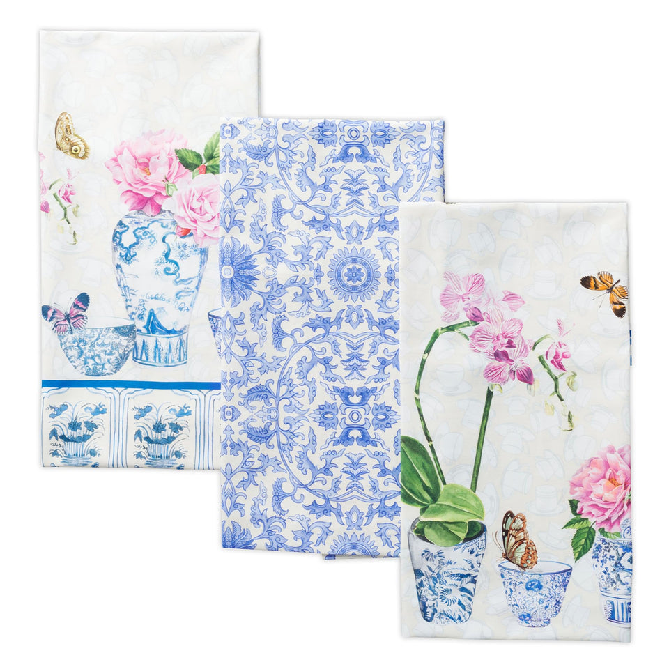 Maison d' Hermine kitchen towels set of 3 – soft, absorbent, perfect for daily dish drying.