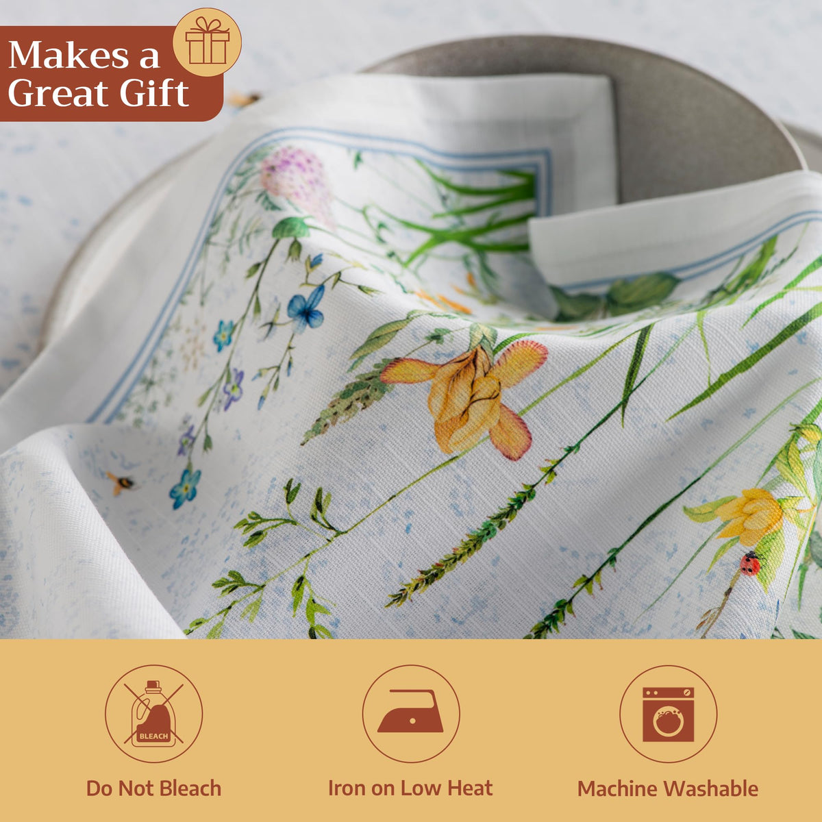 Maison d'Hermine Mothers Day gift choice with spring inspired napkins