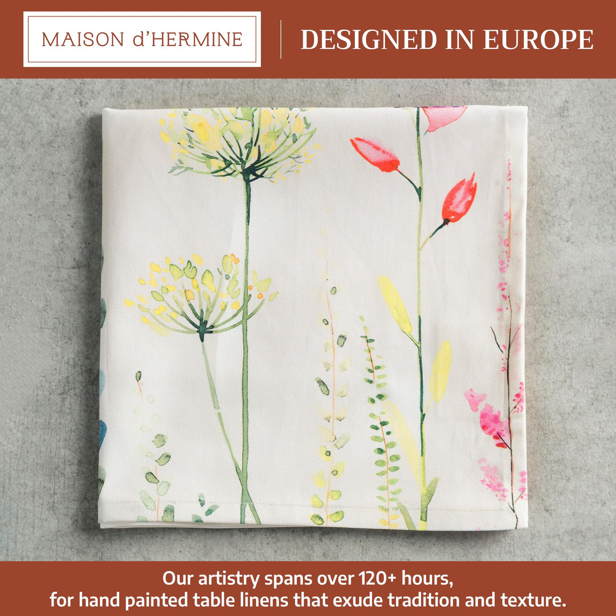 Maison d'Hermine 20x20 cotton napkins offer soft fabric and reusable use