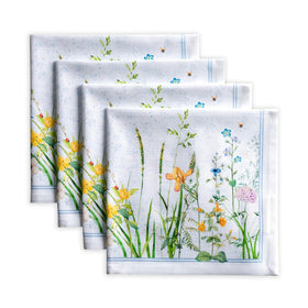 Maison d'Hermine napkins with Fleurs de Mai pattern for vibrant table decor