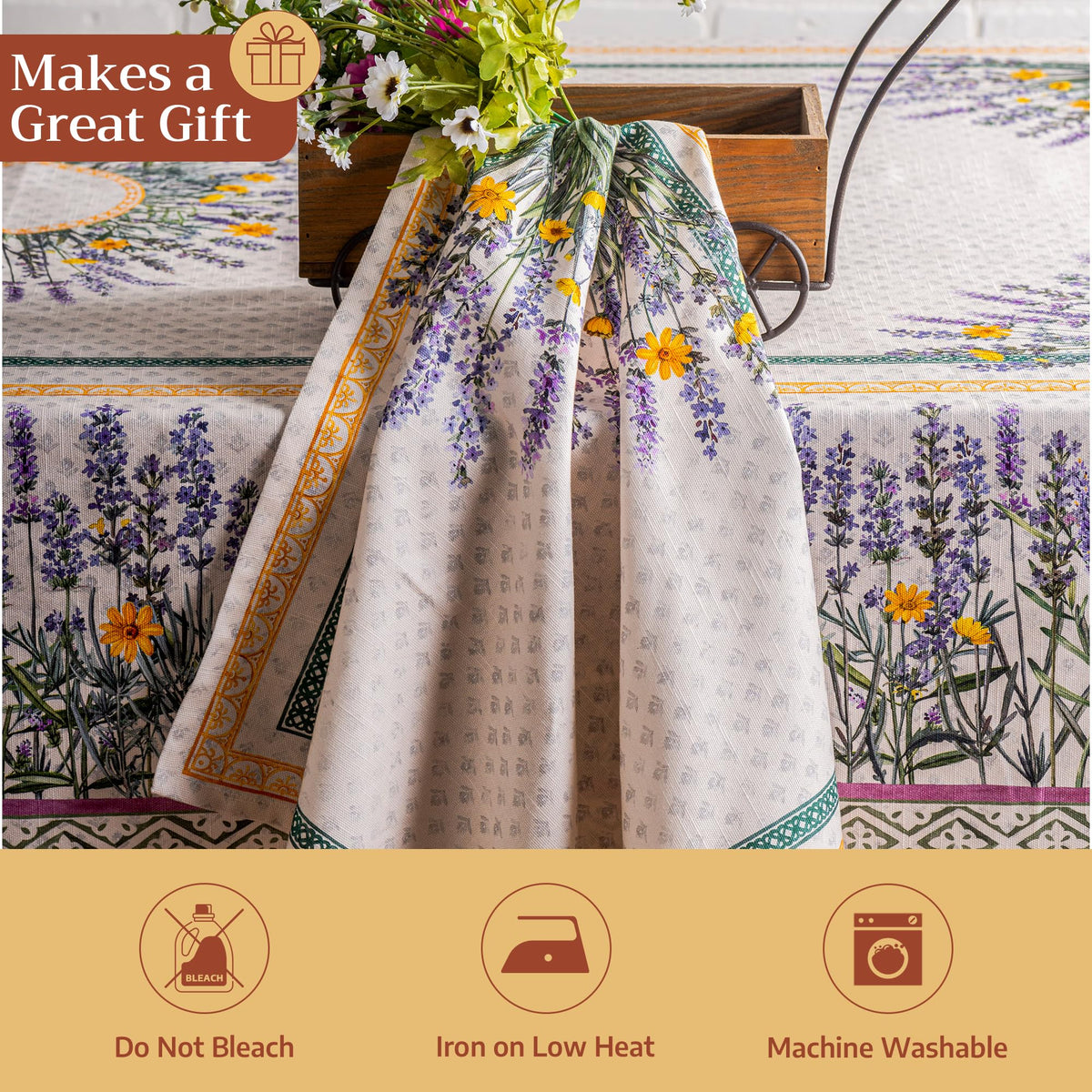Maison d'Hermine napkins are machine washable for easy everyday care.