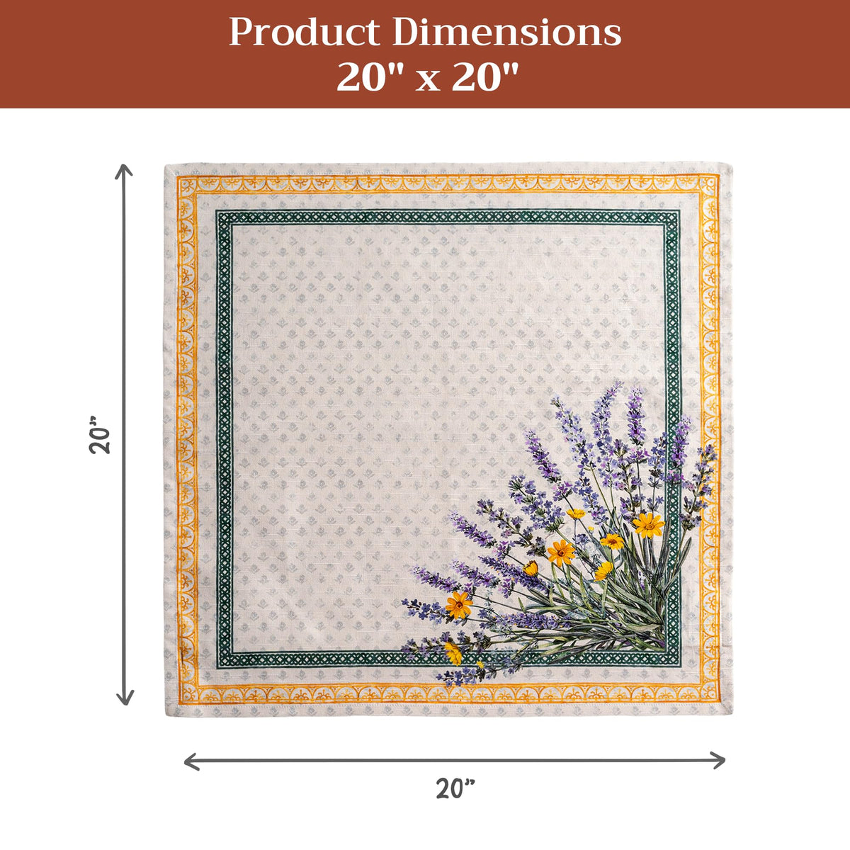 Maison d'Hermine versatile napkins for indoor or outdoor dining occasions.