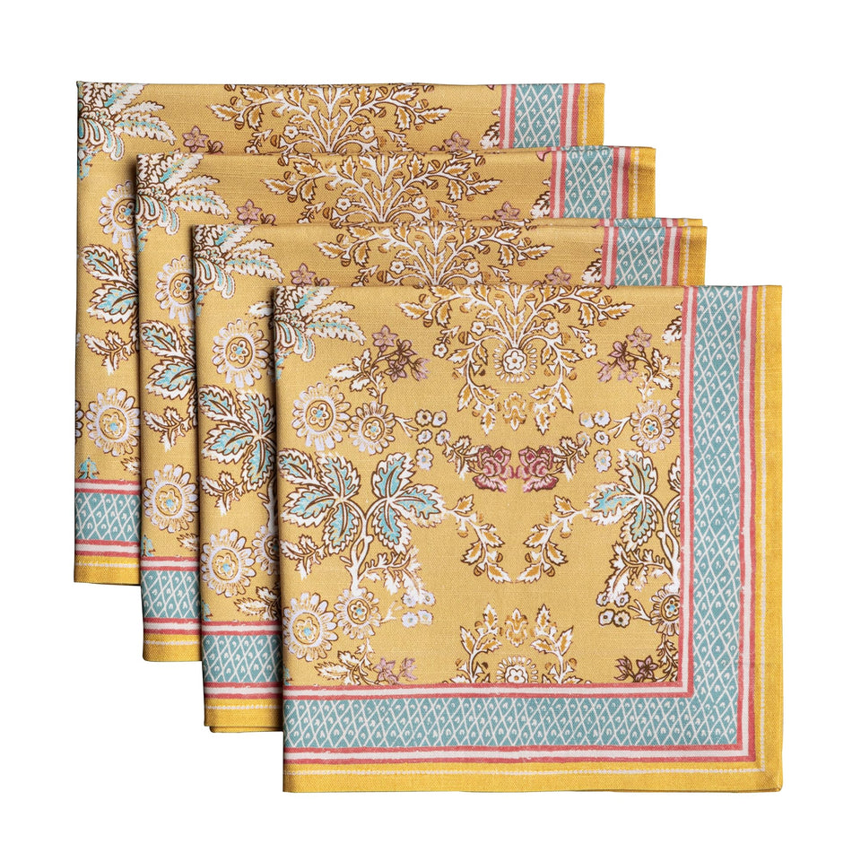 Maison d'Hermine set of four 20x20 cotton napkins for elegant dining