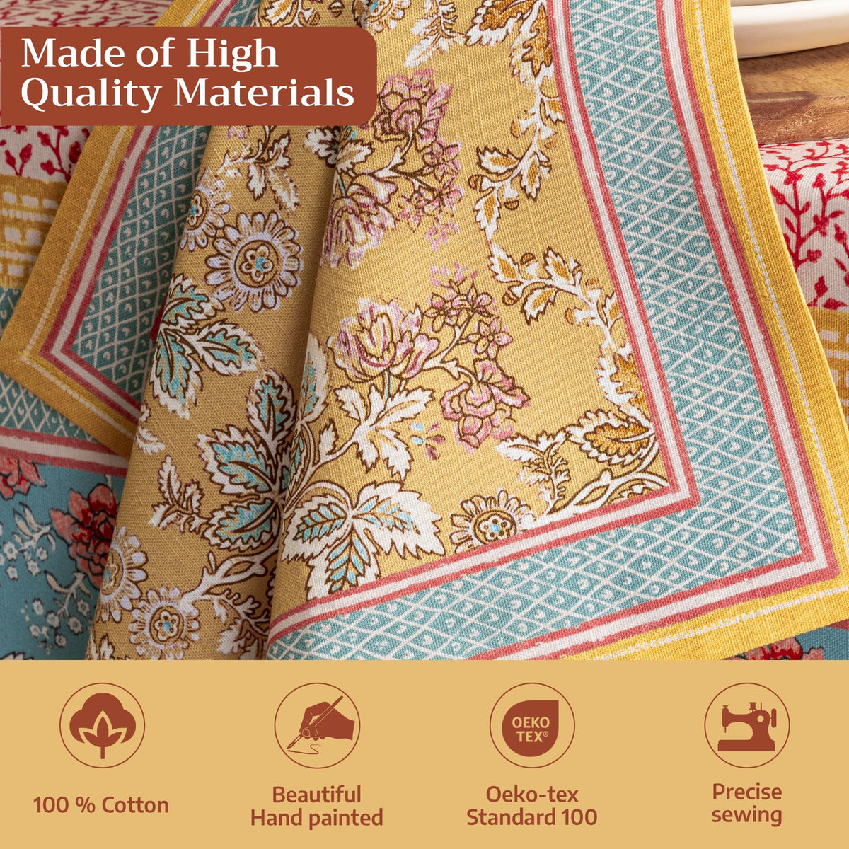 Maison d'Hermine cotton dining napkins are soft and easy to wash