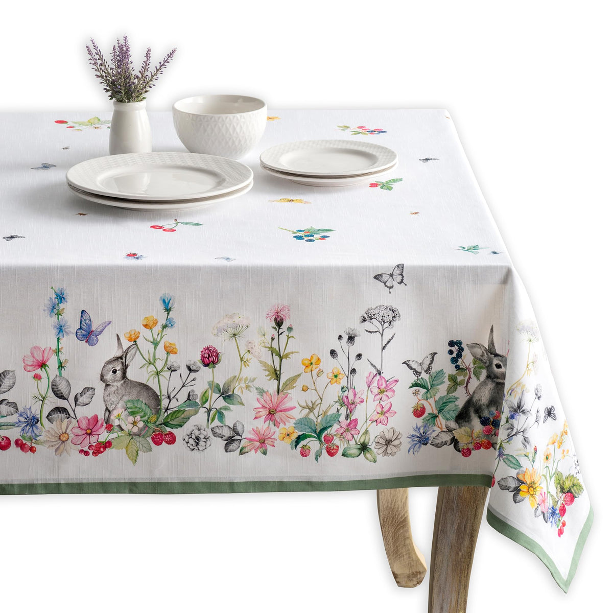 Maison d' Hermine tablecloth 60x108 in dining room setup for elegant meals.