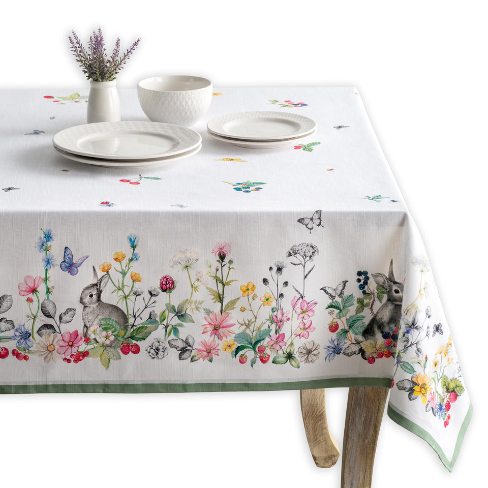 Maison d' Hermine tablecloth 60x108 in dining room setup for elegant meals.