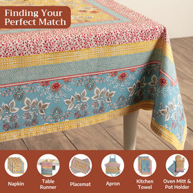 Maison d' Hermine spring table setting featuring this elegant cloth