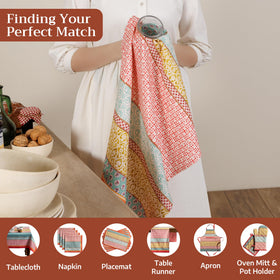 Maison d' Hermine tea towel doubles as bar towel for quick cleanup