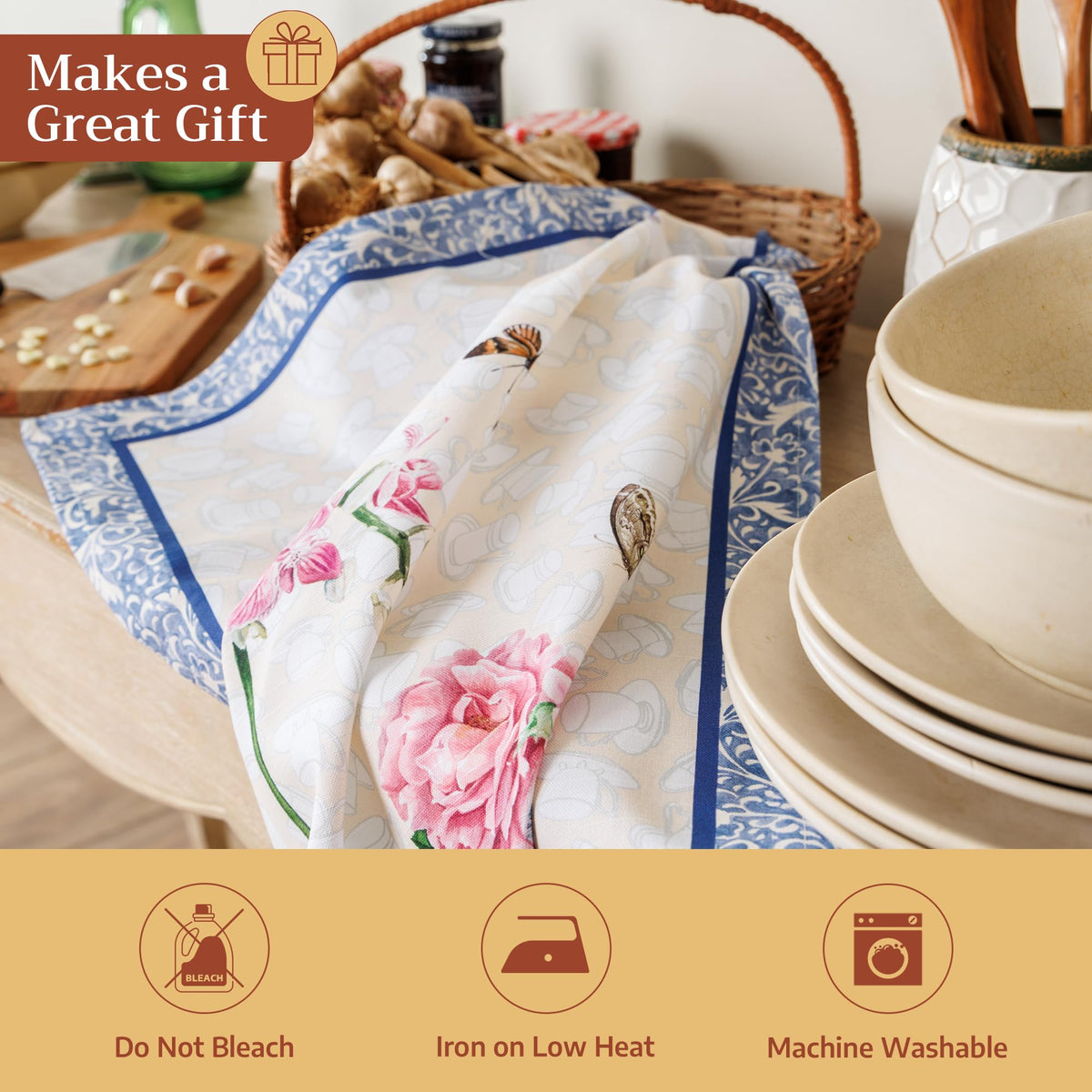 Maison d' Hermine versatile-use towels – doubles as picnic cloths and decorative napkins.