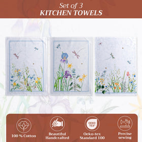 Maison d'Hermine towels feature watercolor European motifs for stylish decor.