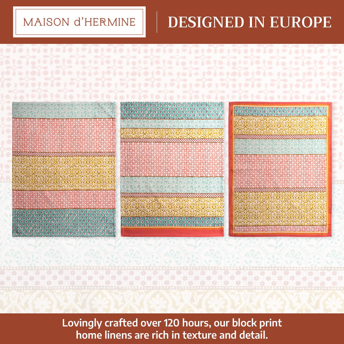Maison d' Hermine watercolor design kitchen towel adds refined style to countertops
