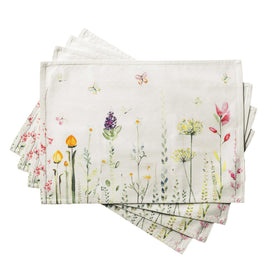 Maison d'Hermine placemats in botanical fresh design protect surfaces while brightening tables.