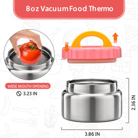 MAISON HUIS kids lunch container pink; portable for school and travel