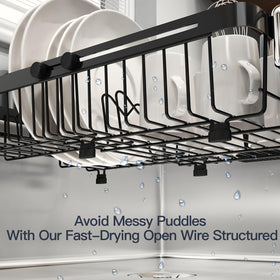 MAJALiS dish rack with anti-slip grip stays secure during use