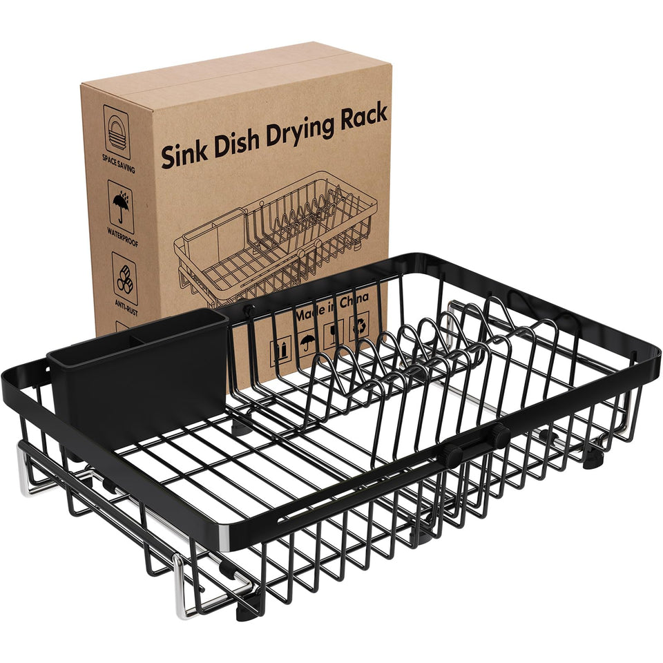 MAJALiS expandable over sink dish rack keeps counters clear