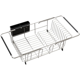 MAJALiS over-sink expandable dish drainer with space saving design for small kitchens.