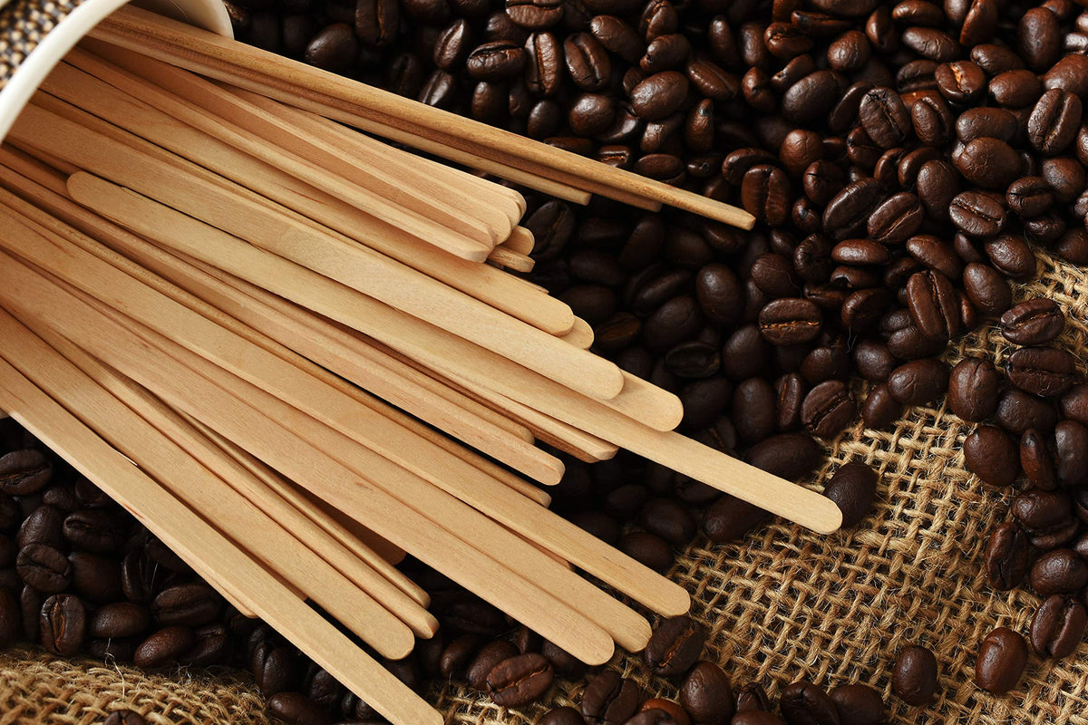 Makerstep birch wood stir sticks ideal for home coffee nook.