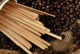 Makerstep birch wood stir sticks ideal for home coffee nook.