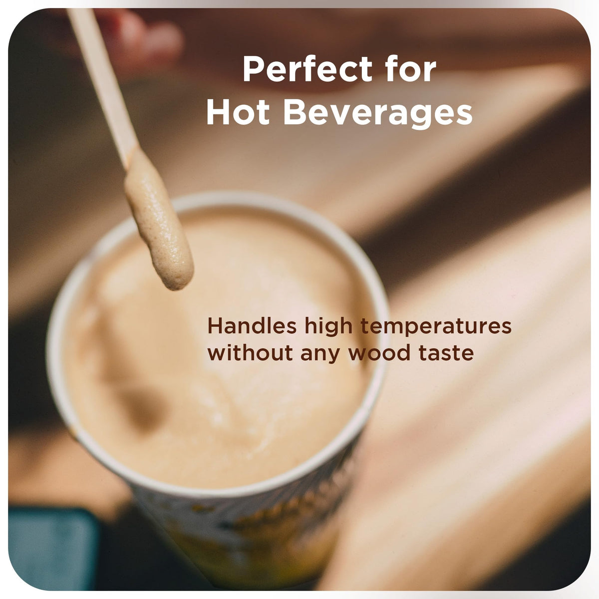 Makerstep birch wood stir sticks renewable and eco-friendly.