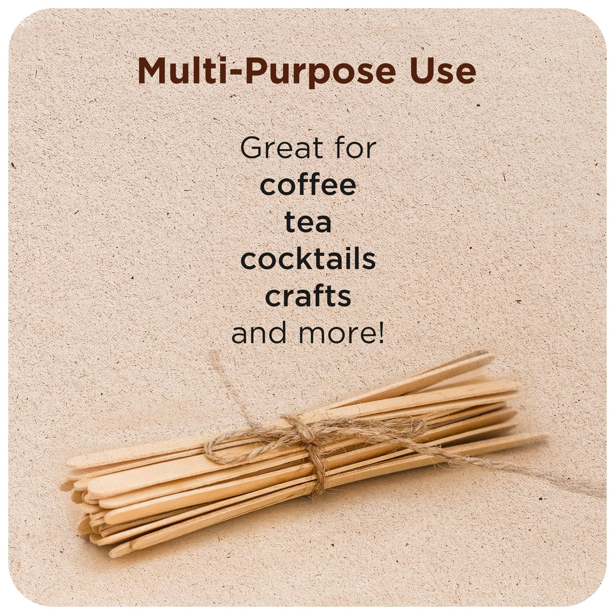 Makerstep birch wood stir sticks splinter-free surface for smooth mixing.
