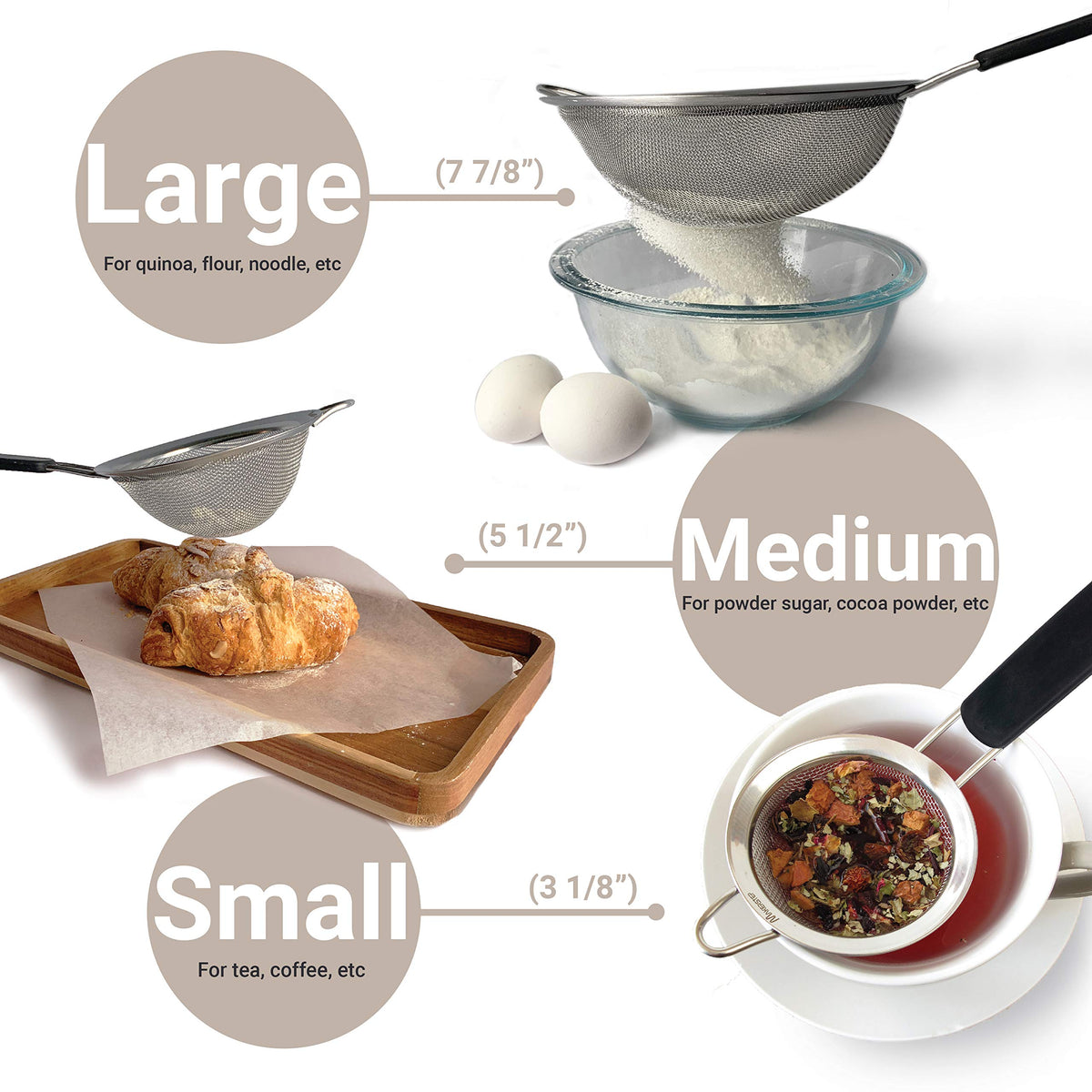 Makerstep fine mesh strainer 5-1-2 inch shown for versatile mid-size tasks.