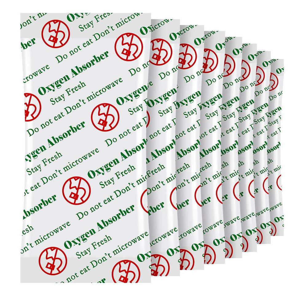 MakMeFre 3000cc oxygen absorber packets in a box preserve freshness and extend shelf life.