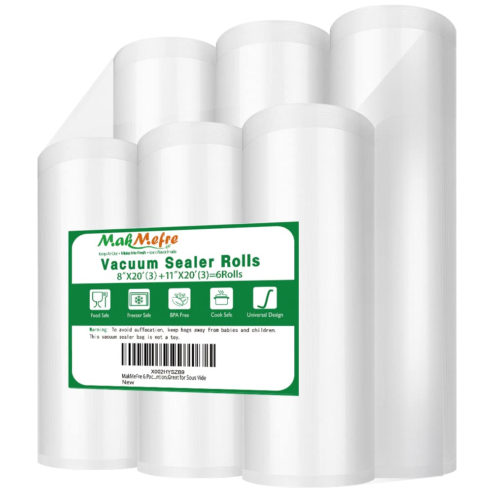 MakMeFre 8x20 rolls bundle for versatile sealing and freezer storage