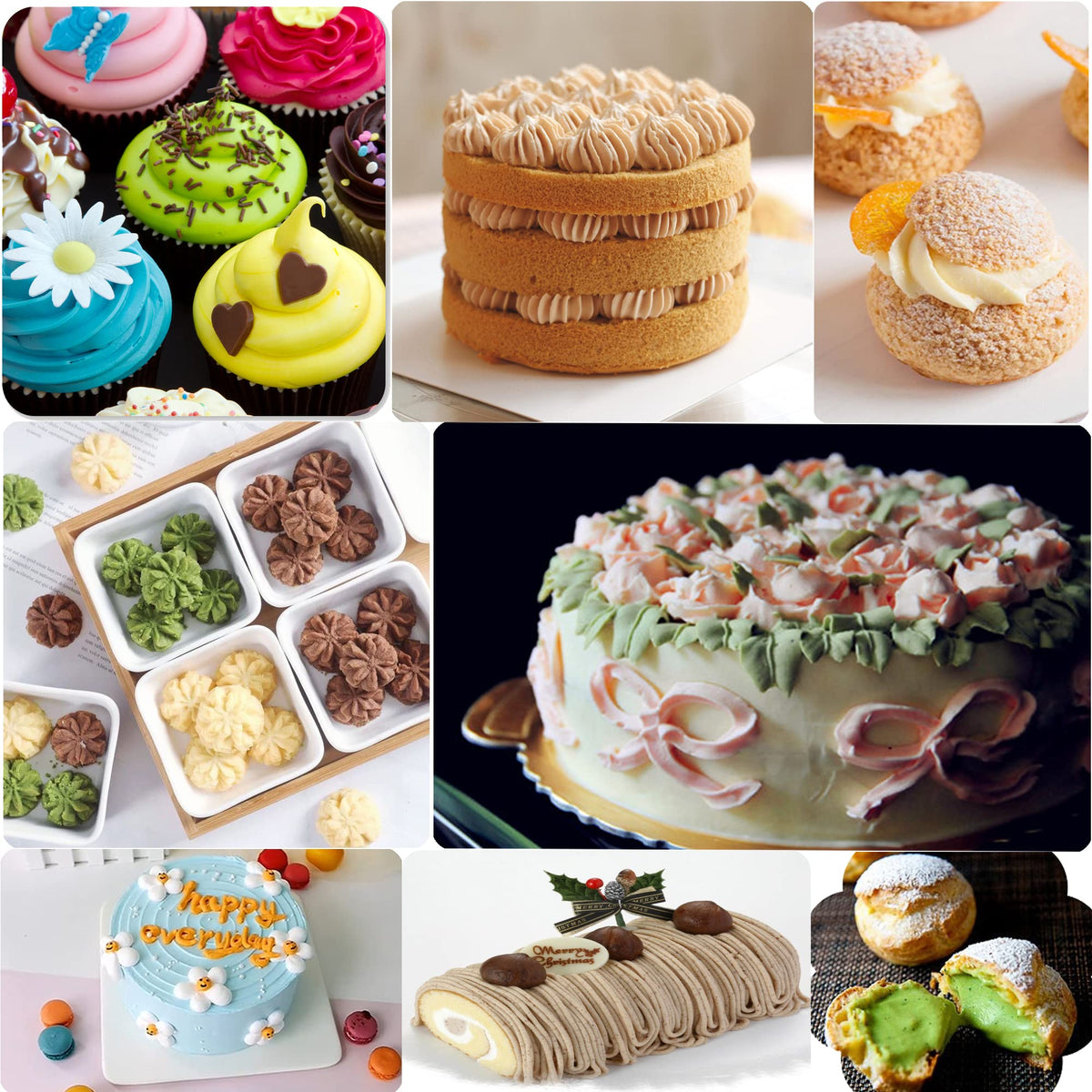 Makmeng pattern chart assists choosing styles for creative cake design.