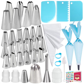 Makmeng piping bags set contents visible for easy decorating inspiration.