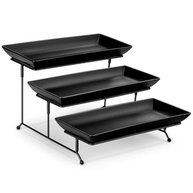 Malacasa 3-tier serving stand on display, ideal for elegant dessert arrangements.