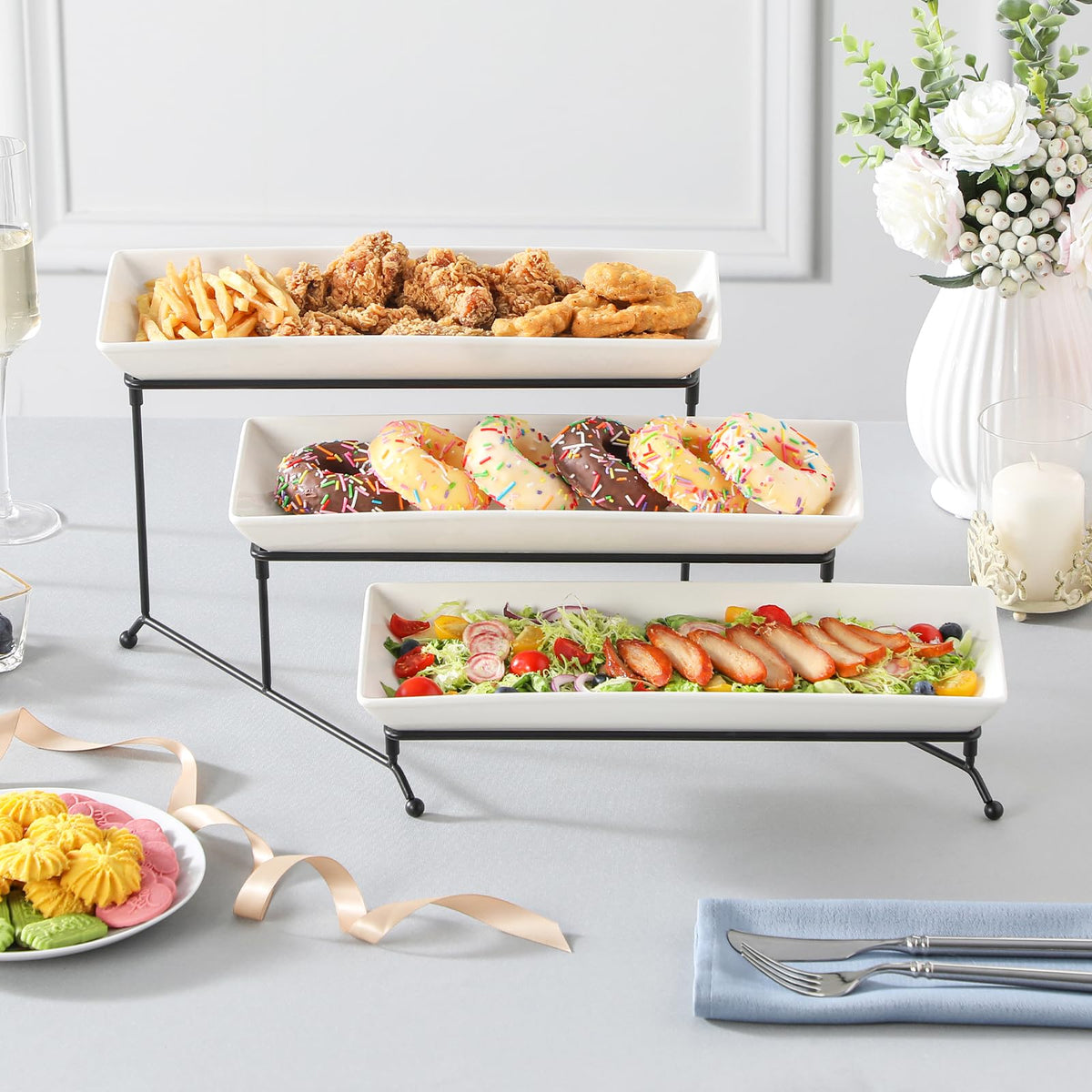 MALACASA appetizer serving tray simplifies party platters