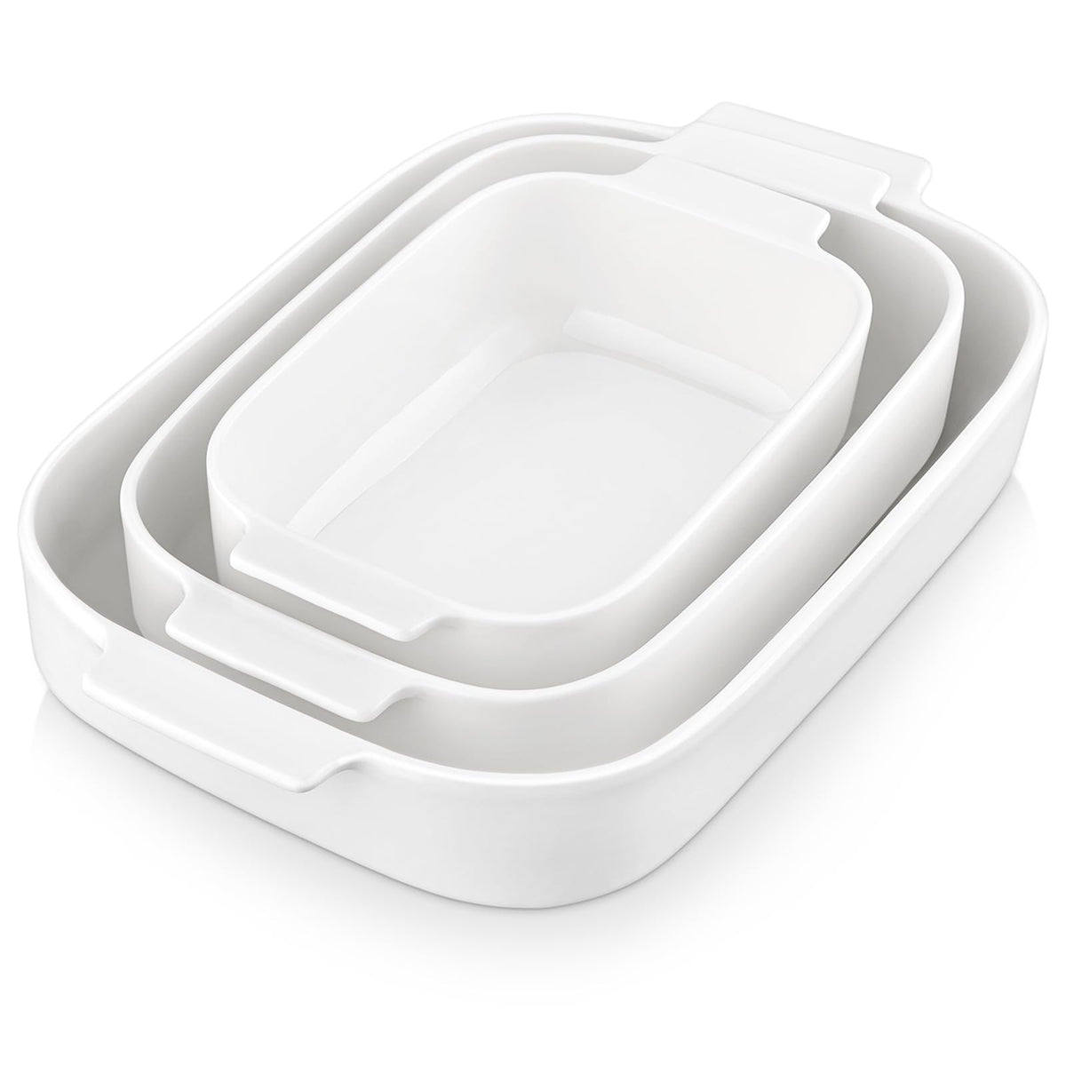 MALACASA Bake Series 13-8 inch rectangle casserole offering ample capacity for hearty meals.