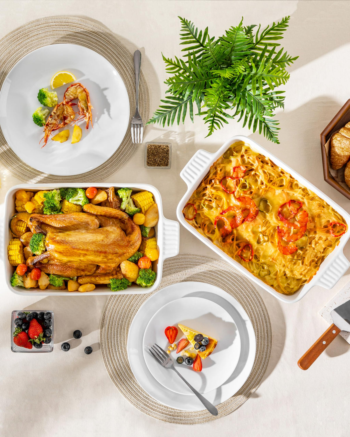 MALACASA baking dish is dishwasher safe for convenient cleanup