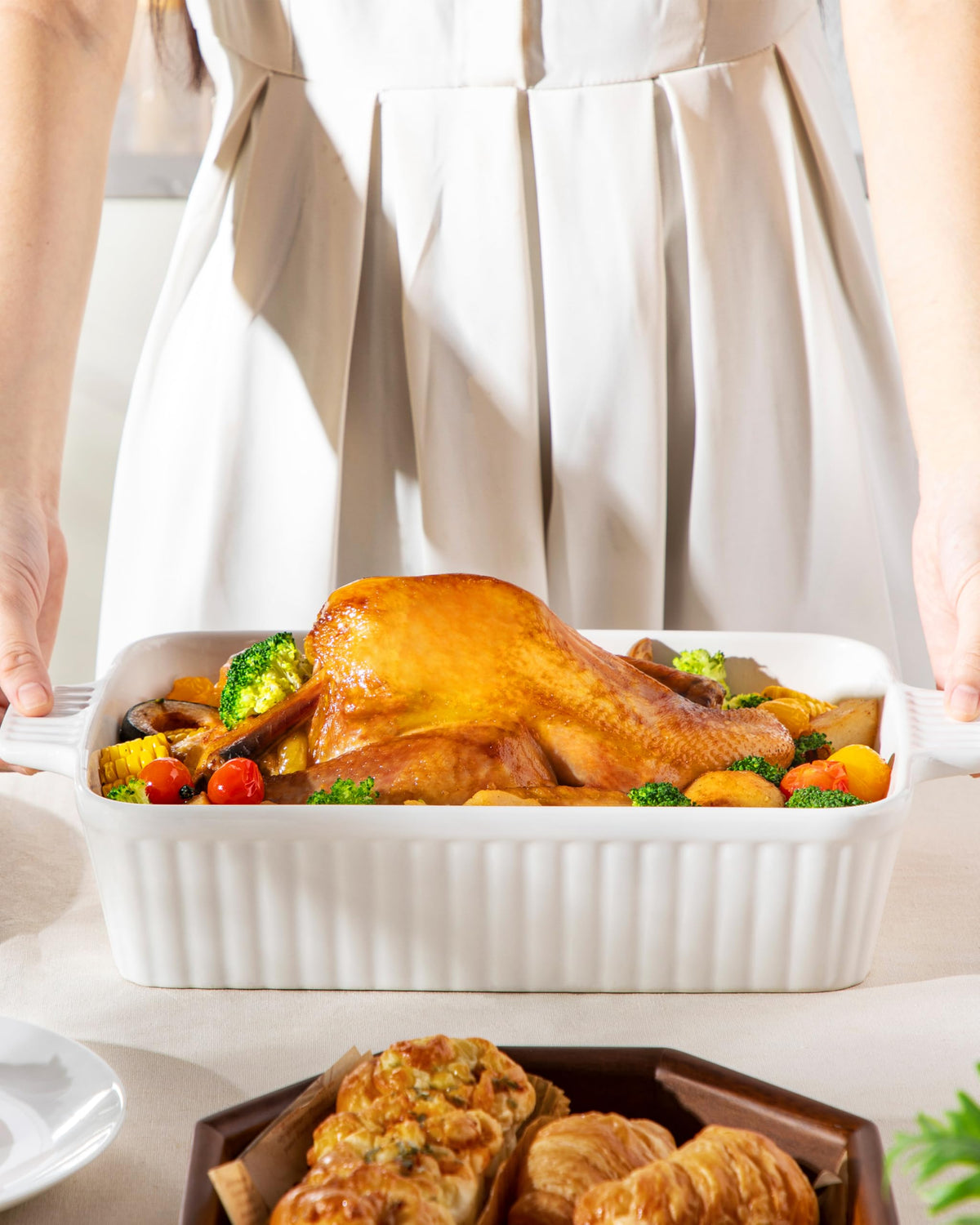 MALACASA baking dish microwave safe ceramic for quick reheats
