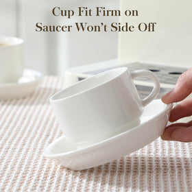 Malacasa cappuccino cups in use for a creamy latte moment.