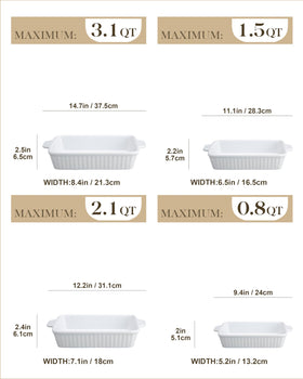 MALACASA casserole dish with textured ribbed design and easy-grip handles.